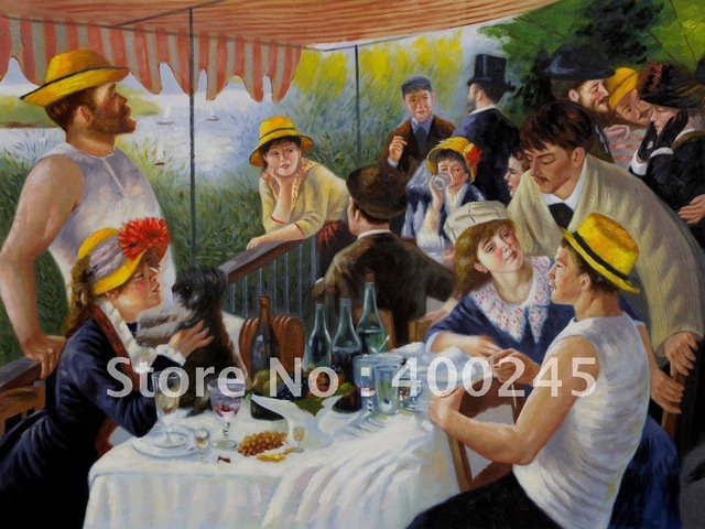 640x480 Oil Painting Of People Luncheon Of The Boating Party By Pierre - Luncheon Painting