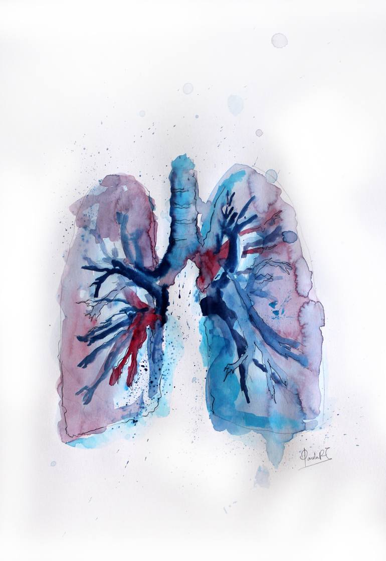 770x1117 Saatchi Art Medical Art Lungs Painting By Paula - Lungs Painting