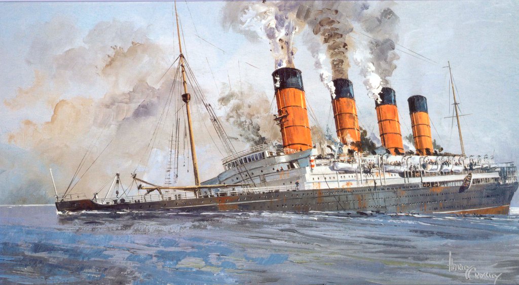 1024x562 Lusitania Sinking By 121199 - Lusitania Painting