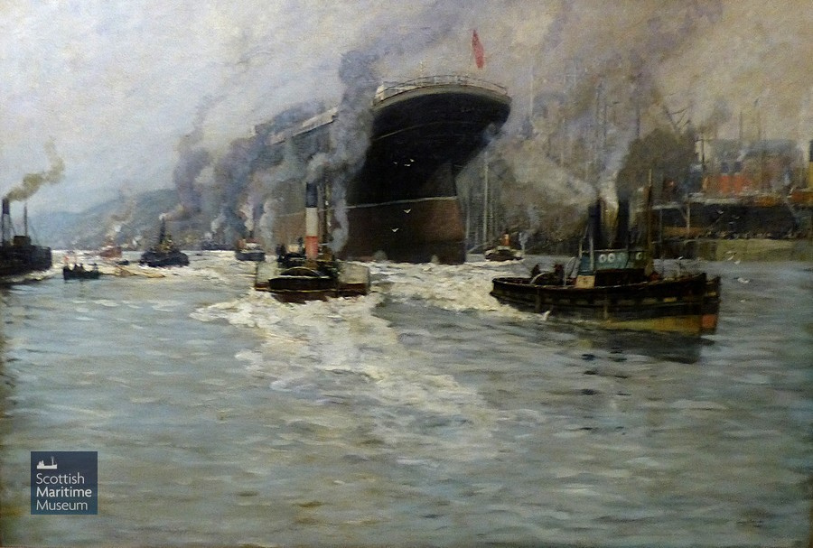 900x607 Oil Painting - Lusitania Painting