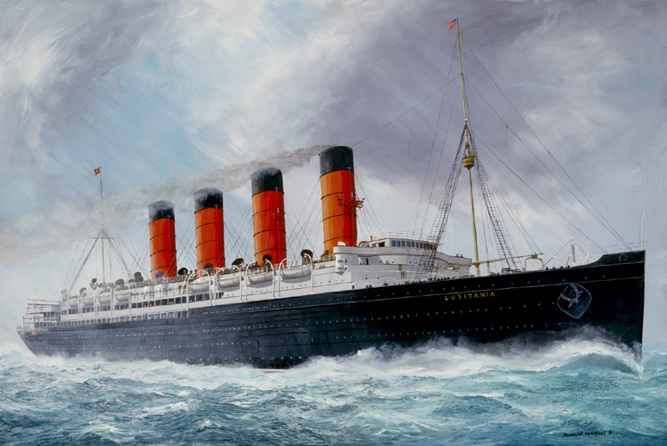 747x500 The Lusitania Sinking - Lusitania Painting