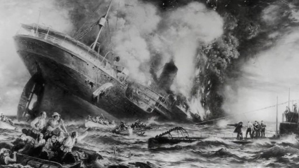 1024x576 Lusitania Survivors' Tales As 100 Year Anniversary Remembrance - Lusitania Sinking Painting