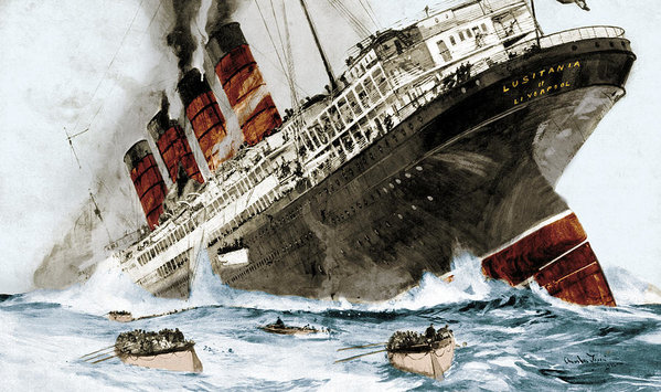 Lusitania Sinking Painting at PaintingValley.com | Explore collection ...