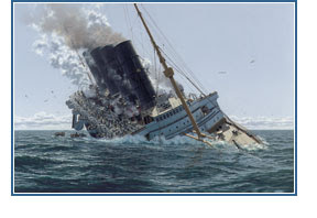 288x198 Life With Cats The Rms Lusitania - Lusitania Sinking Painting