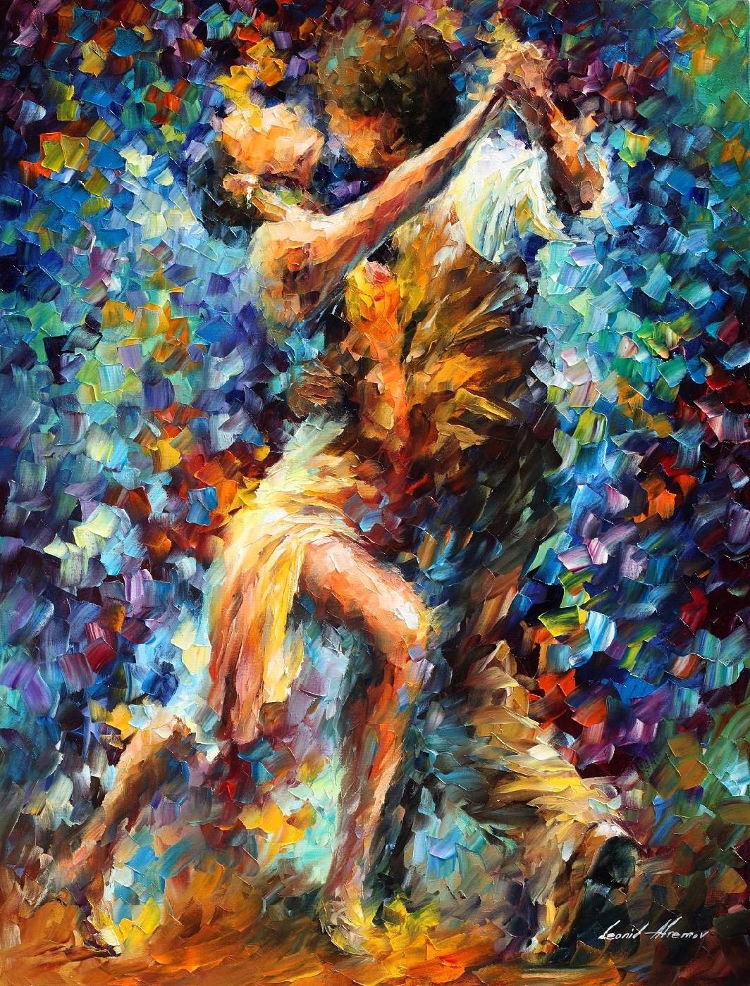 1064x1400 Afremov, Original, Oil, Painting, Palette Knife, Impressionist - Lust Painting