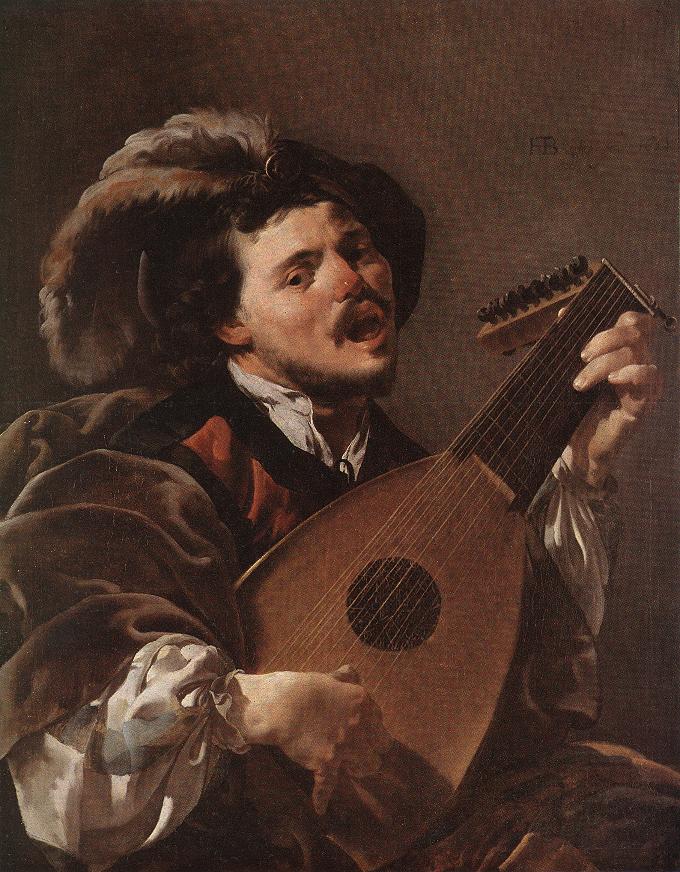 680x872 Lute Player 1624 Painting Hendrick Terbrugghen Oil Paintings - Lute Painting