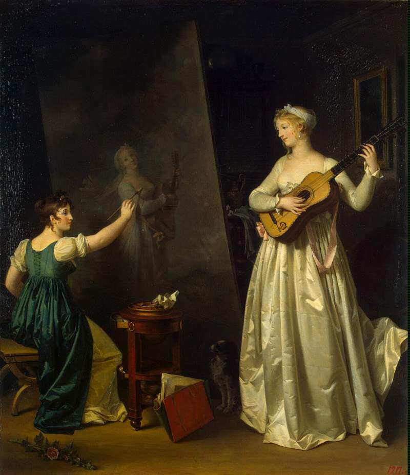 800x926 Marguerite Painter When Painting A Portrait Of A Lute - Lute Painting