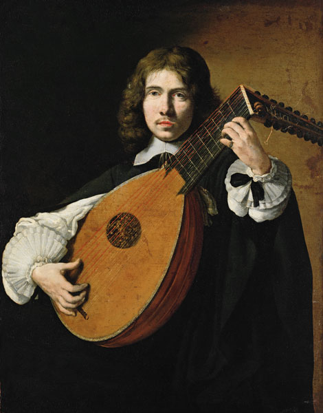 470x600 Lute Player - Lute Player Painting