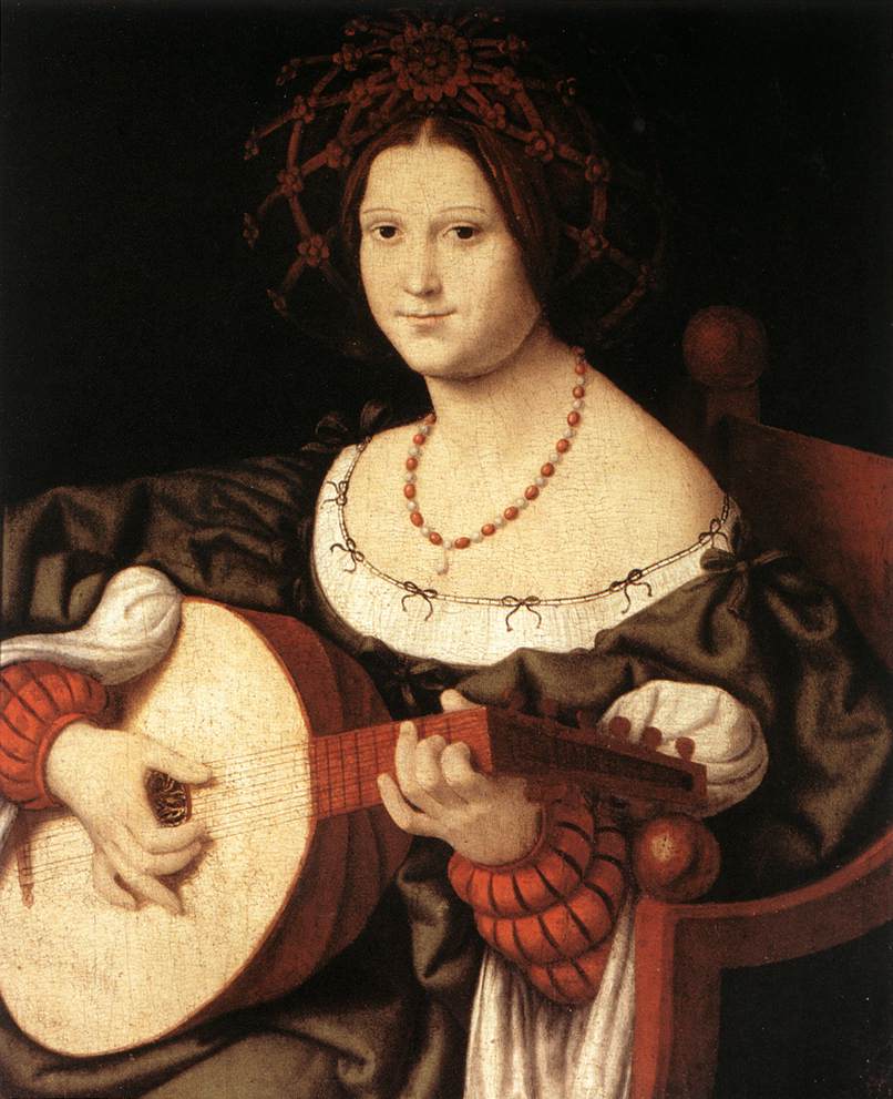 806x991 The Lute Player Painting Andrea Solario Oil Paintings - Lute Player Painting