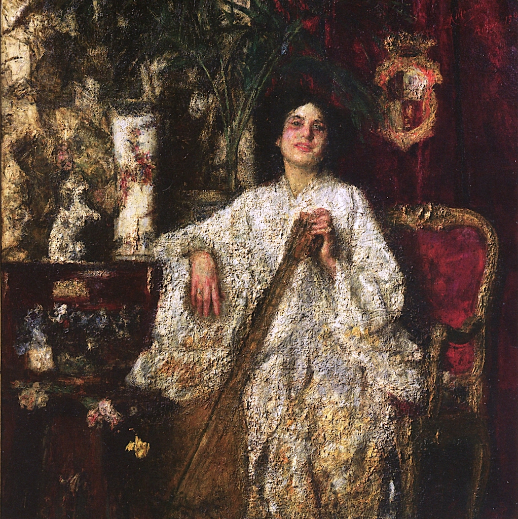 1022x1024 The Lute Player Painting Antonio Mancini Oil Paintings - Lute Player Painting