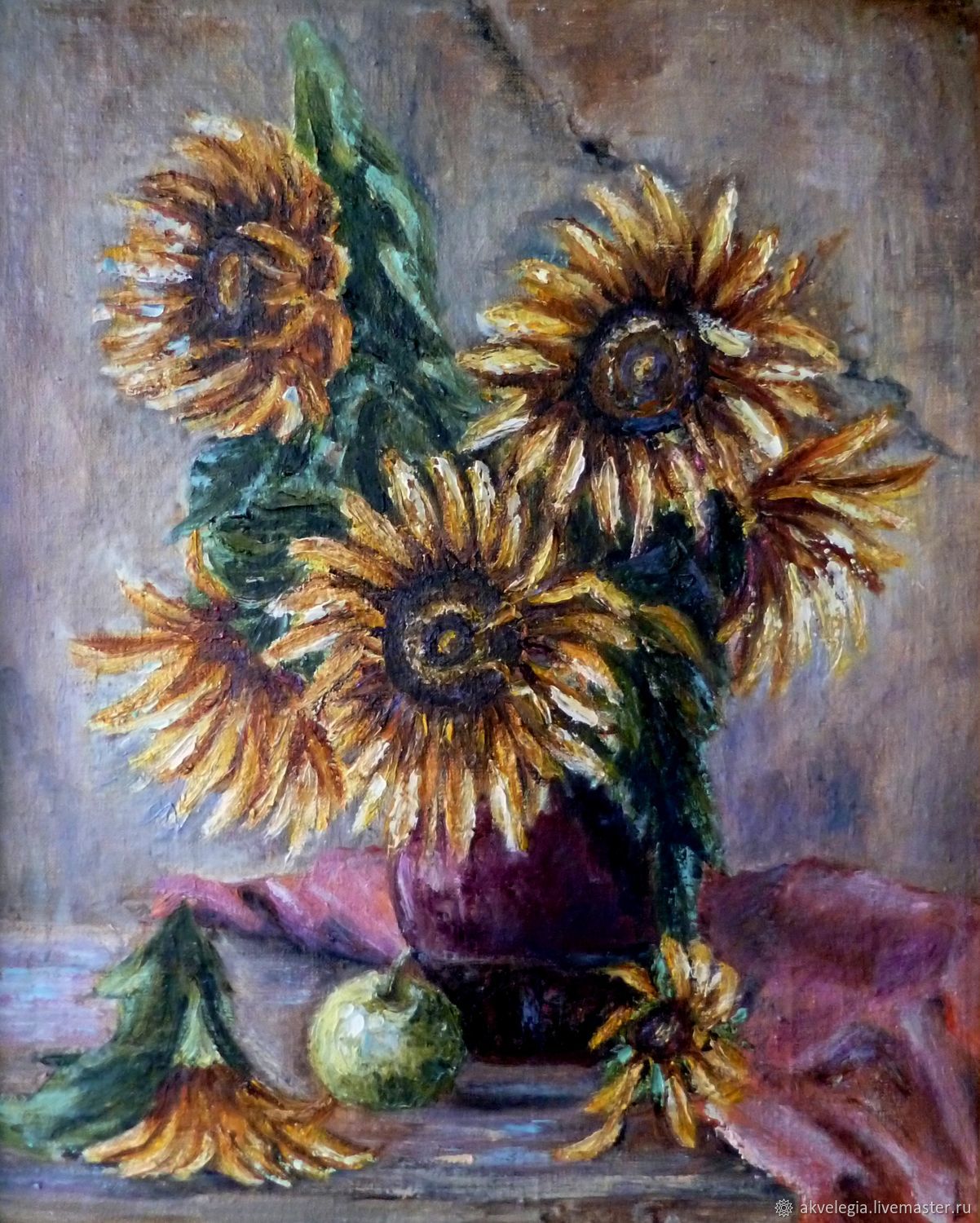 1202x1500 Luxury Painting In The Interior Sunflowers Shopline - Luxury Painting