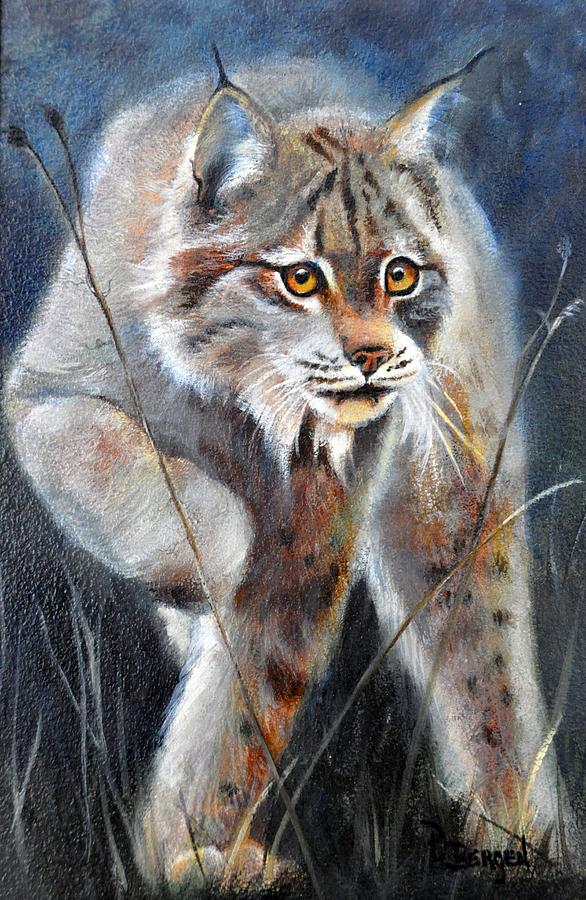 586x900 Stealthy Hunter - Lynx Painting