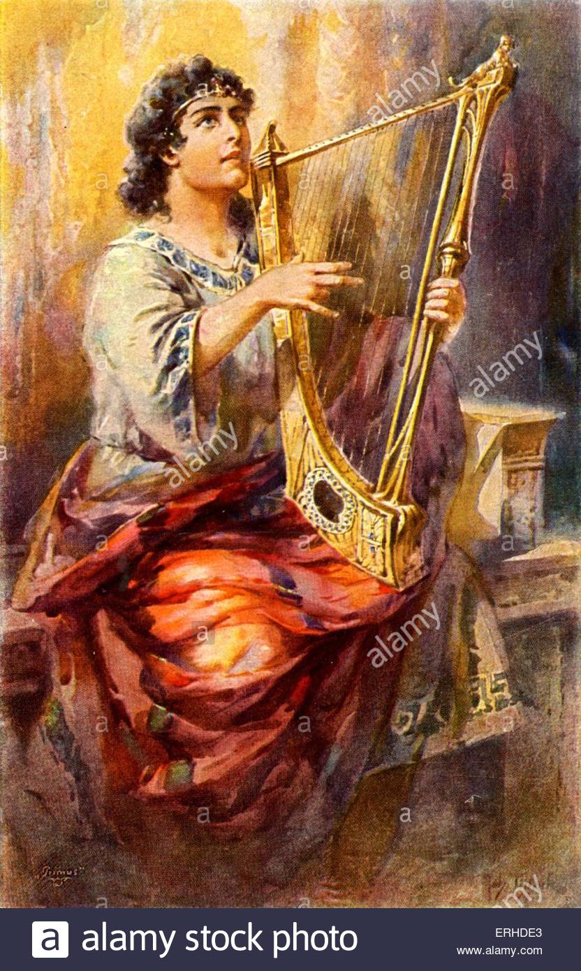 832x1390 King David Playing The Lyre Stock Photo 83362331 - Lyre Painting