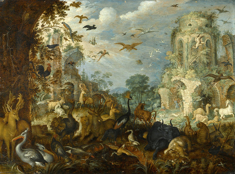 900x666 Orpheus Playing The Lyre To The Animals, A Moment Before His Death - Lyre Painting