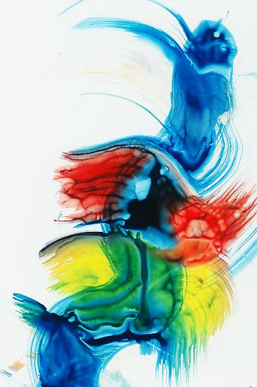 362x546 Mixed Media Abstract Art - Lyrical Abstraction Painting