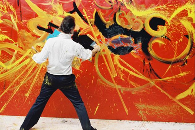 630x421 Georges Mathieu Pioneer Lyrical Abstract Painter Dies - Lyrical Painting