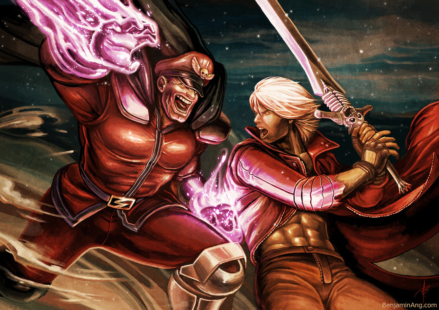 900x637 M.bison Vs Dante By Benjaminang - M Bison Painting