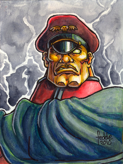 400x534 Sketchcard M Bison Alpha By Fedde - M Bison Painting