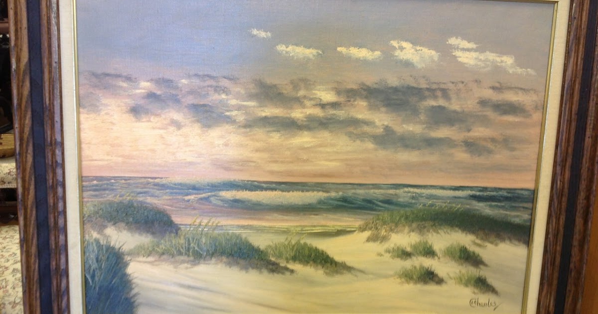 1200x630 Art Gallery M Charles Donald Leary North Carolina Beach Scene - M Charles Painting