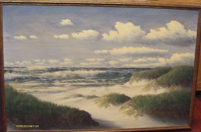 400x264 M.charles (Don Leary) Vintage Oil Painting Outer Banks North - M Charles Painting