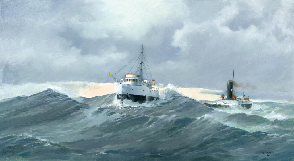 1024x561 Painting Of The Isaac M Scott, Lost In The Great Storm Of November - M Storm Painting