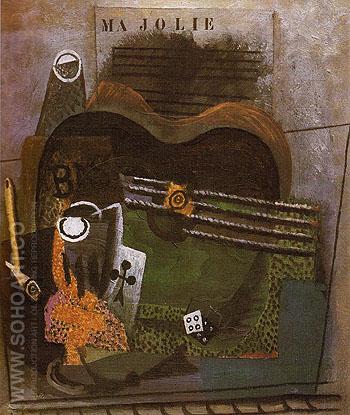 350x415 Pablo Picasso - Ma Jolie Painting