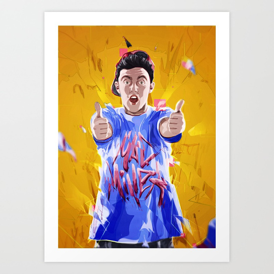 550x550 Mac Miller Art Print By Martbiemans Society6 - Mac Miller Painting