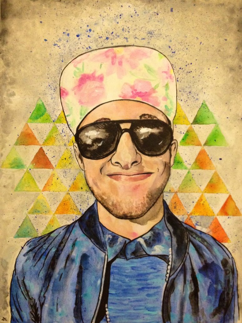 774x1033 Mac Miller By The Talking Mime - Mac Miller Painting
