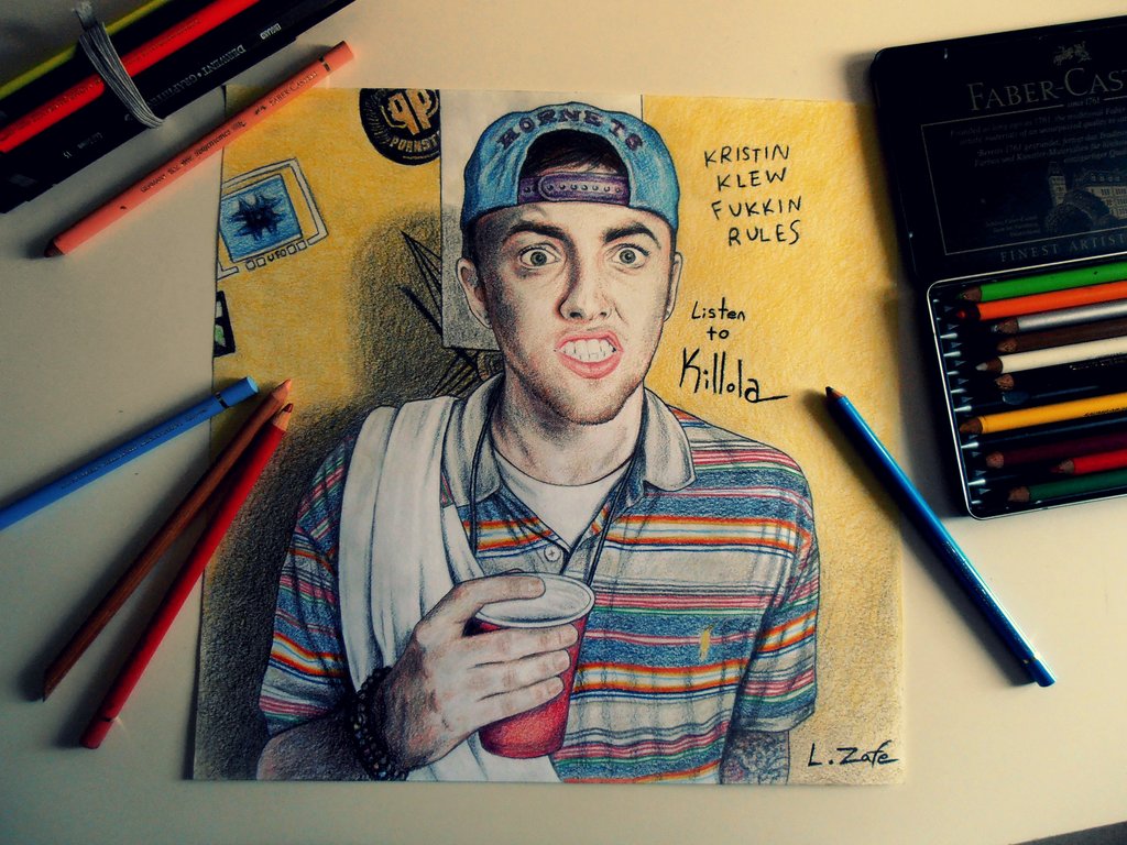 1024x768 Mac Miller By Zafe12 - Mac Miller Painting