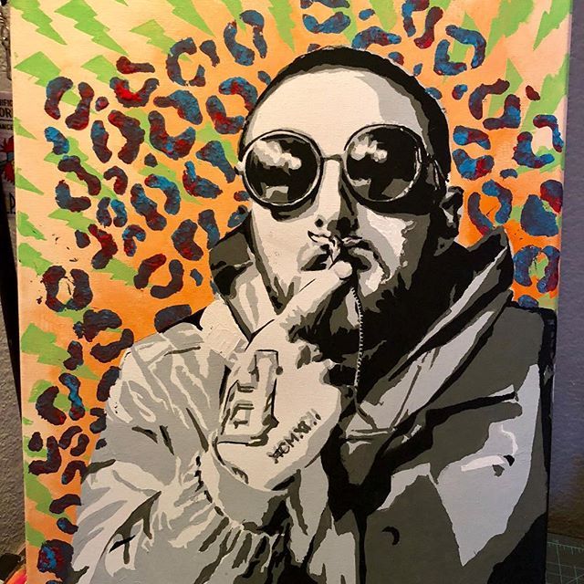 640x640 My Painting Of Mac Miller. Acrylic On Canvas - Mac Miller Painting