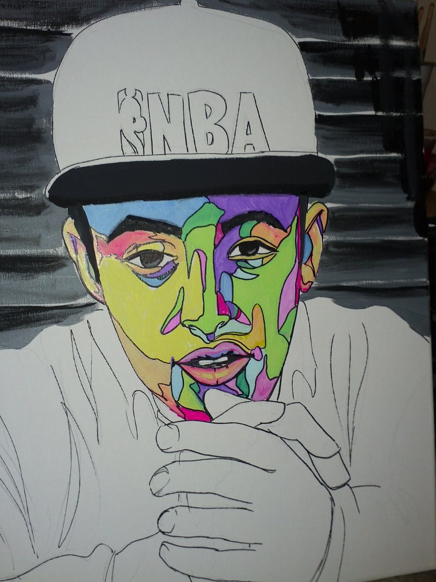 900x1200 Workin A Mac Miller By Cloudcityart - Mac Miller Painting