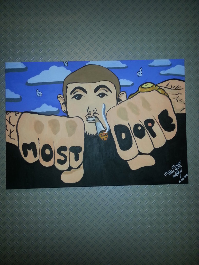 774x1032 Mac Miller Painting By Mr Selfie - Mac Miller Painting