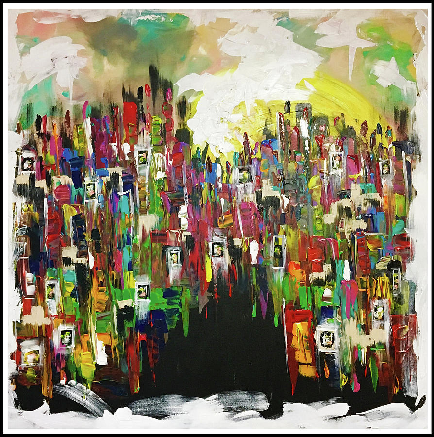 894x900 Tourist Motels Painting By Mac Worthington - Mac Painting