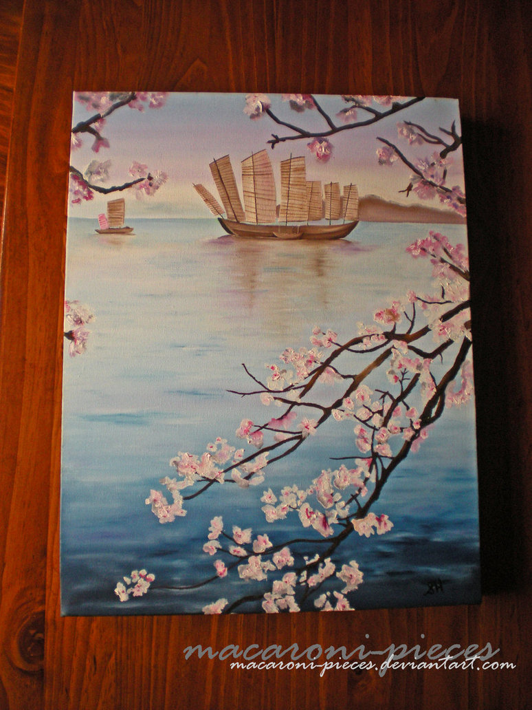 774x1032 Tai Lake In China Oil Painting By Macaroni Pieces - Macaroni Painting