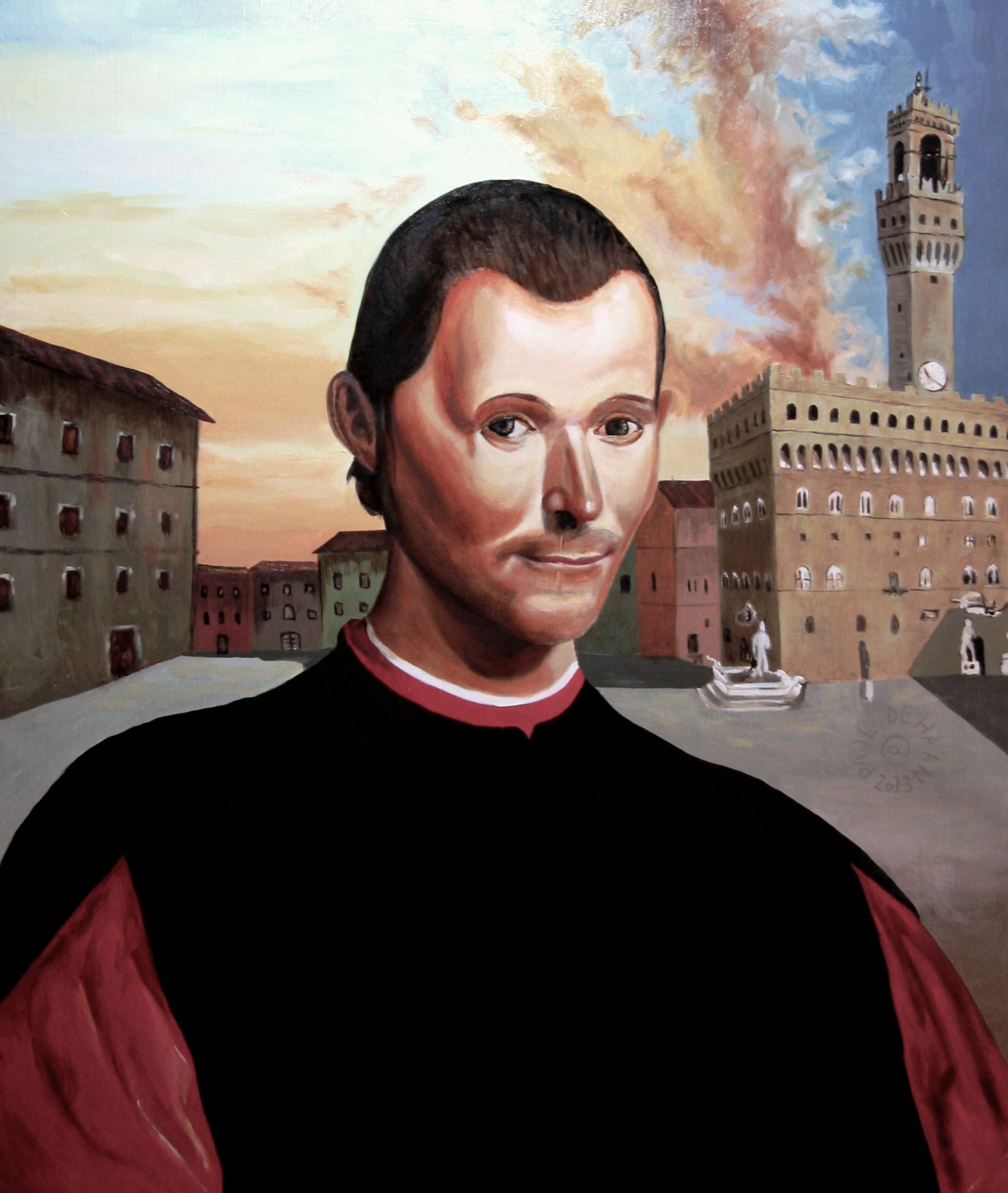 2081x2461 Omaggio A Machiavelli - Machiavelli Painting