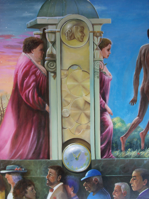 479x640 Izya Shlosberg Artwork Time Machine Original Painting Oil - Machine Painting