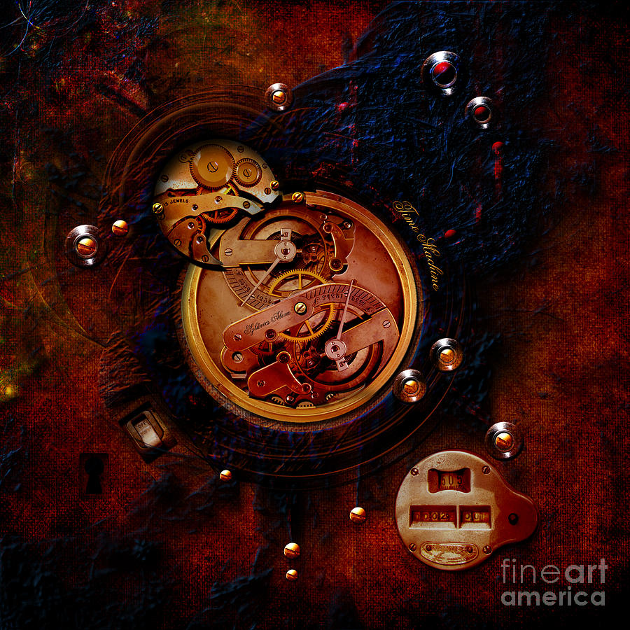 900x900 Life Time Machine Painting By Alexa Szlavics - Machine Painting