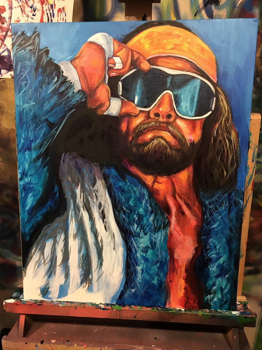 900x1200 Michael Petty Artist On Twitter My Completed Painting Of The One - Macho Man Painting