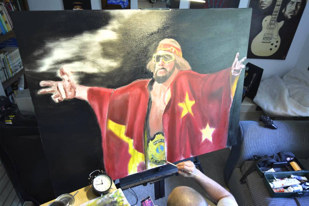 1080x720 Macho Man Randy Savage Oil Painting - Macho Man Randy Savage Painting