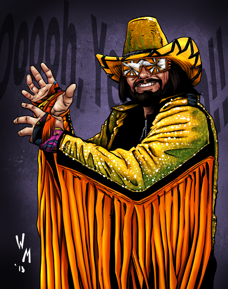 750x951 Macho Man Randy Savage By Quibly - Macho Man Randy Savage Painting
