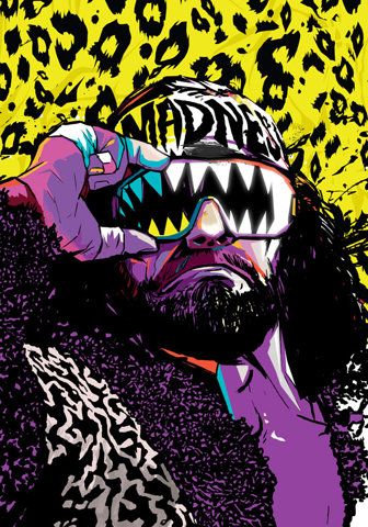 336x480 Oooooooooooo Yeaaaaaaaaaaaa!!!!! Macho Man Randy Savage Art - Macho Man Randy Savage Painting
