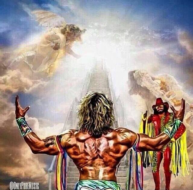 640x629 Spirit Of Ultimate Warrior Will Run Forever - Macho Man Randy Savage Painting