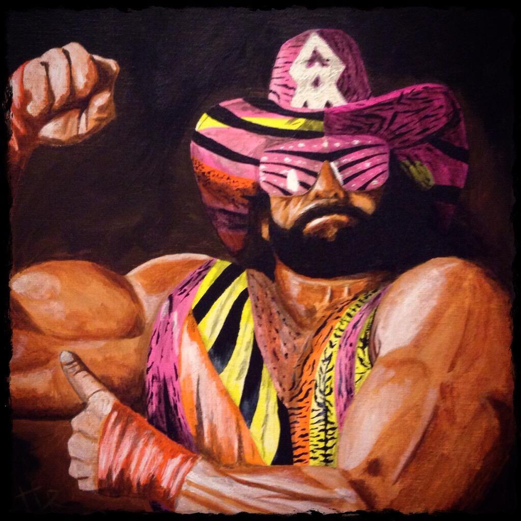 1024x1024 Tom La Ruffa On Twitter - Macho Man Randy Savage Painting