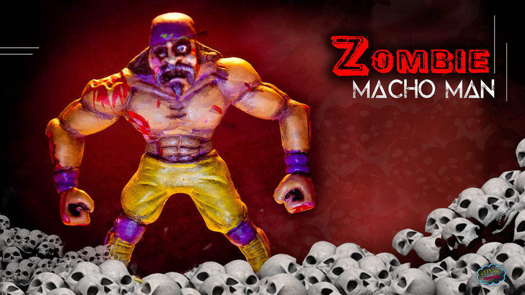 1024x576 Zombie Macho Man Randy Savage S.l.u.g. Zombies Final - Macho Man Randy Savage Painting