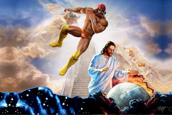 600x400 Canvas Poster Silk Fabric Poster, Macho Man Randy Savage Jesus - Macho Man Randy Savage Painting