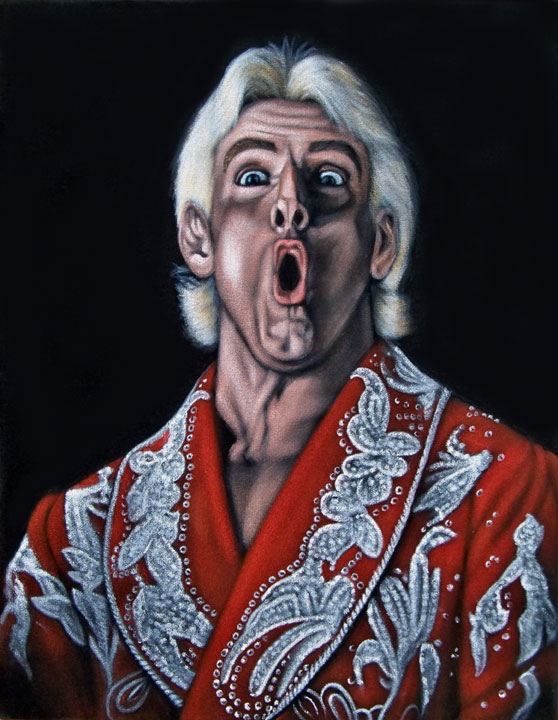 558x720 Check Out These Incredible Paintings Of Randy Savage, Ric Flair - Macho Man Randy Savage Painting