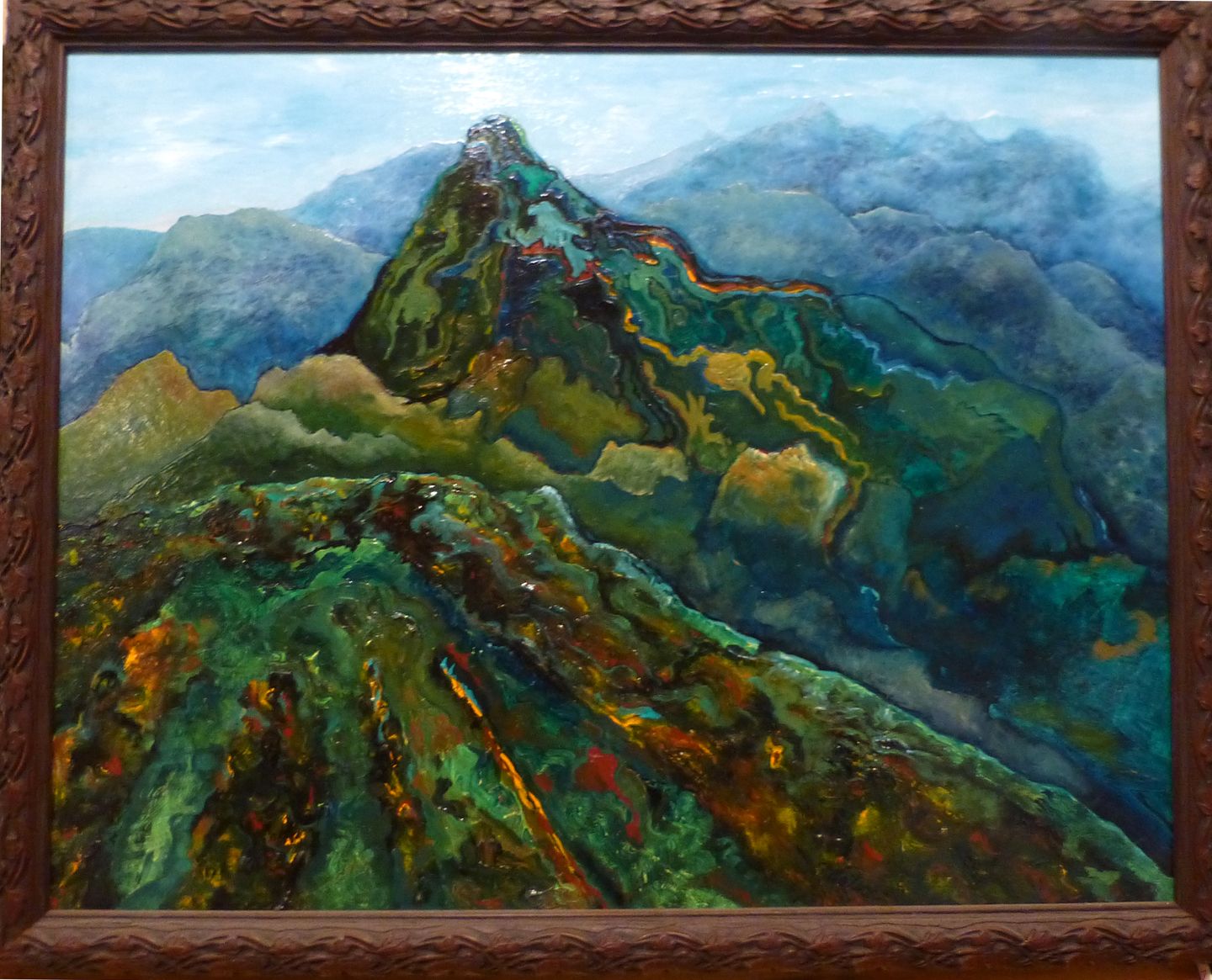 1440x1165 Spirits Of Machu Picchu Oil Painting By George Watson Peru - Machu Picchu Painting