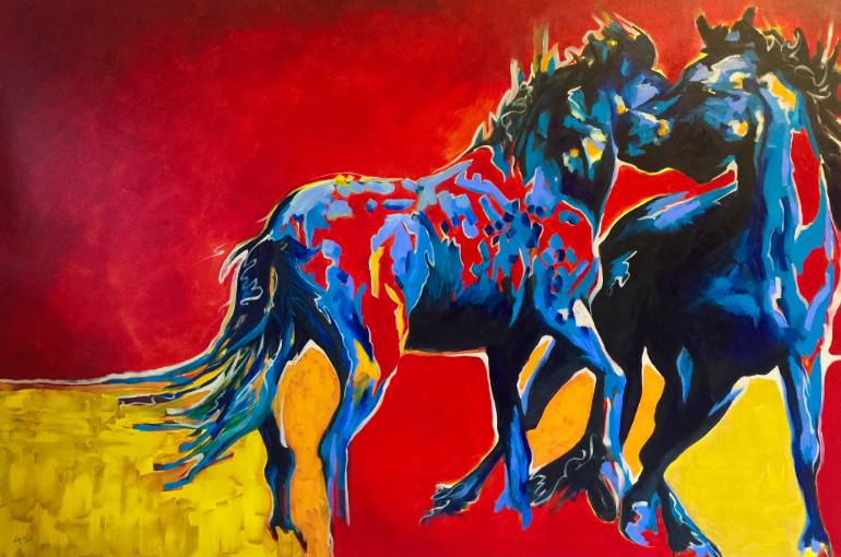 770x510 Saatchi Art Holding Ground Painting By Jennifer Mack - Mack Painting