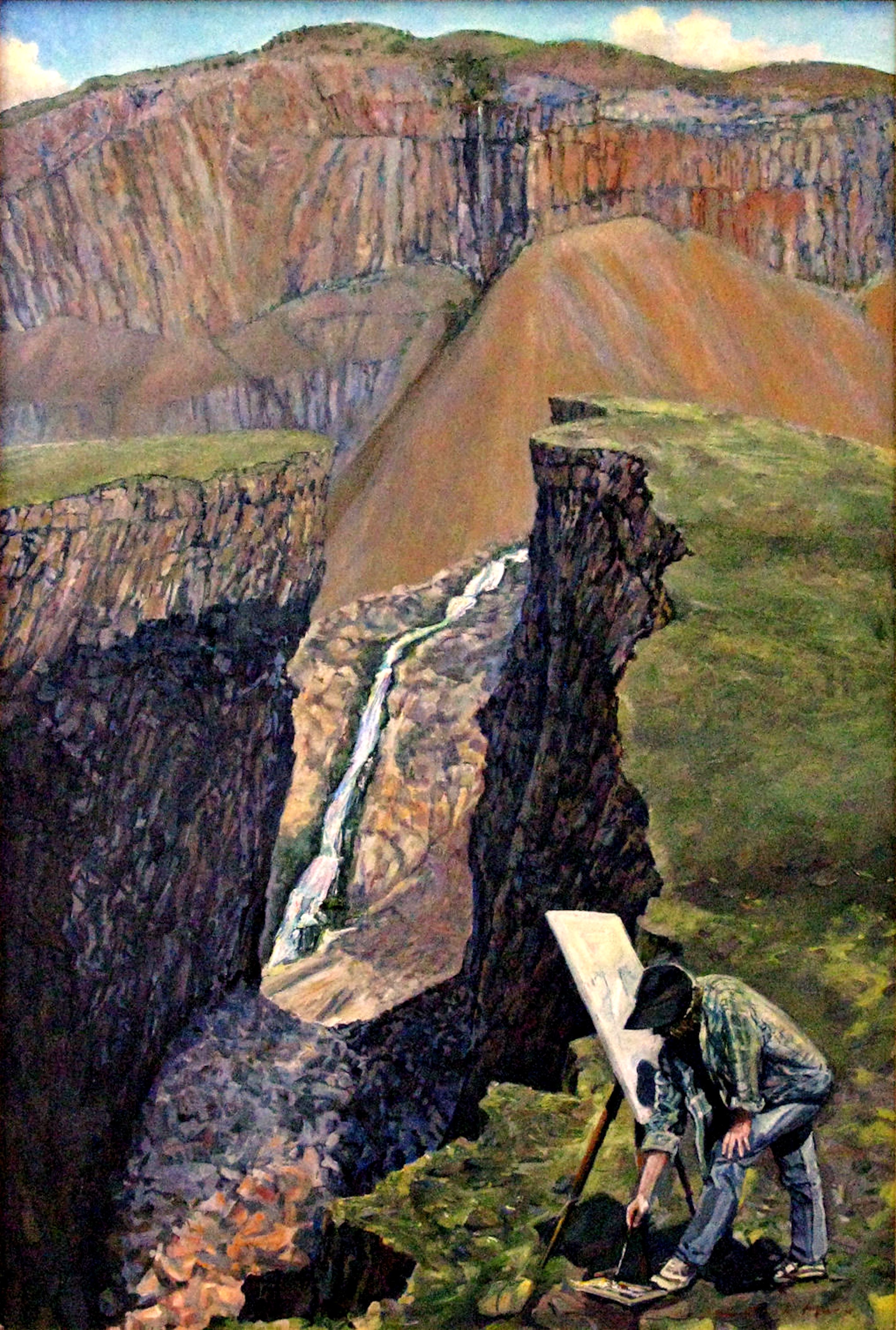 2850x4230 This Is My Painting Of Me Painting In Ancient Lakes. I Added - Mack Painting