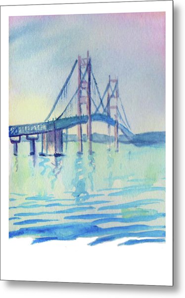 374x600 Mackinac Bridge Painting By John French - Mackinac Bridge Painting